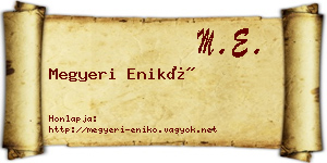 Megyeri Enikő névjegykártya